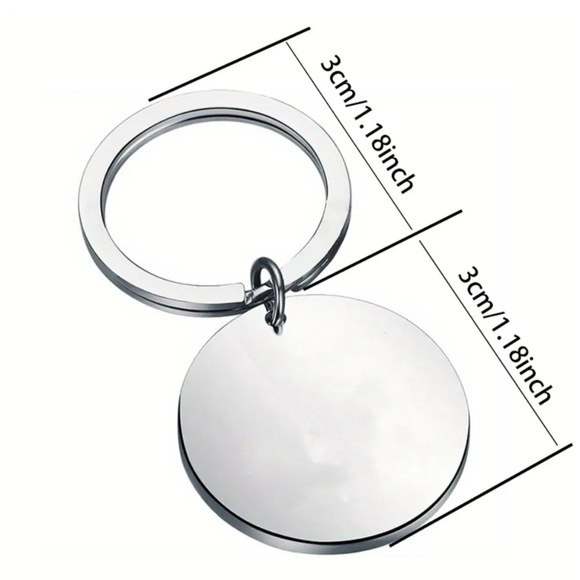 Sweet As 3.14159265 Pi Pie Stainless Steel Keychain - Picture 4 of 4